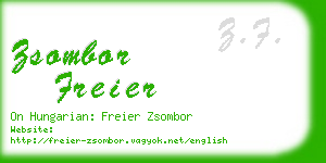 zsombor freier business card